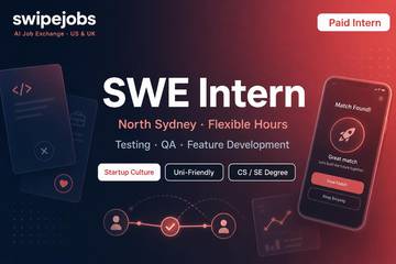 swipejobs SWE Intern North Sydney | Paid QA Testing AI Platform